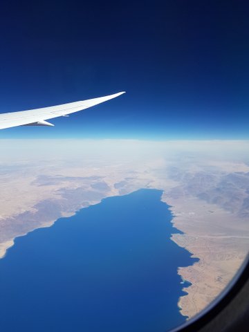 Flying over the Sinai Peninsular