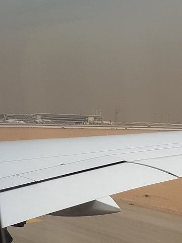 Can't work out if this is smog or sand at Cairo Airport