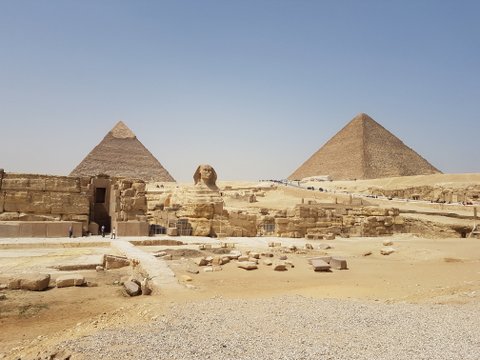 Sphinx and Pyramids at Giza