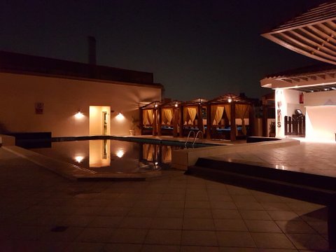 Nice spot by the pool after a long day in Cairo