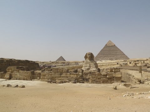 Sphinz and pyramids of Giza