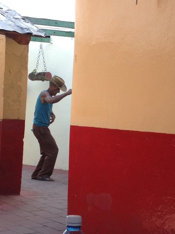 The unofficial entertainment at Casa de la Trova, Bayamo, Cuba