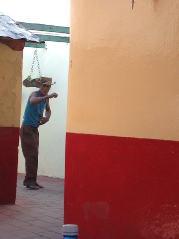 The unofficial entertainment at Casa de la Trova, Bayamo, Cuba